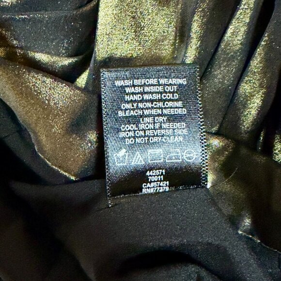 Ann Taylor Pleated Metallic A-Line Skirt - Picture 5 of 6